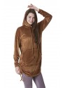 KAPÜŞONLU KADİFE SWEATSHİRT